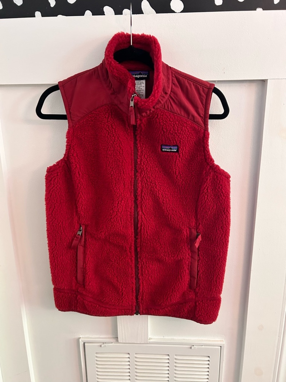 Patagonia Classic Retro-X Deep Pile Fleece Zip Up Vest Wax Red Fall 2013 Medium